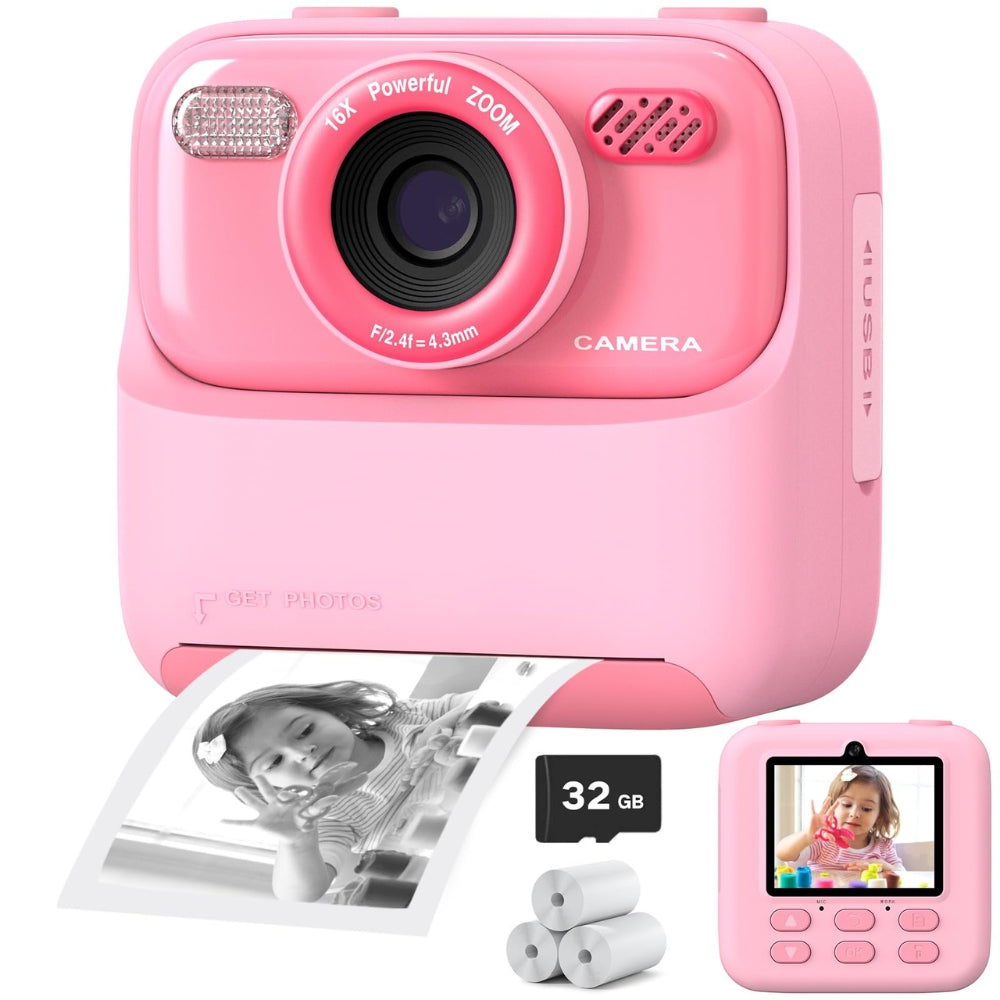 Kids Instant Camera 1080P HD Dual Lens Selfie Digital Camera_7