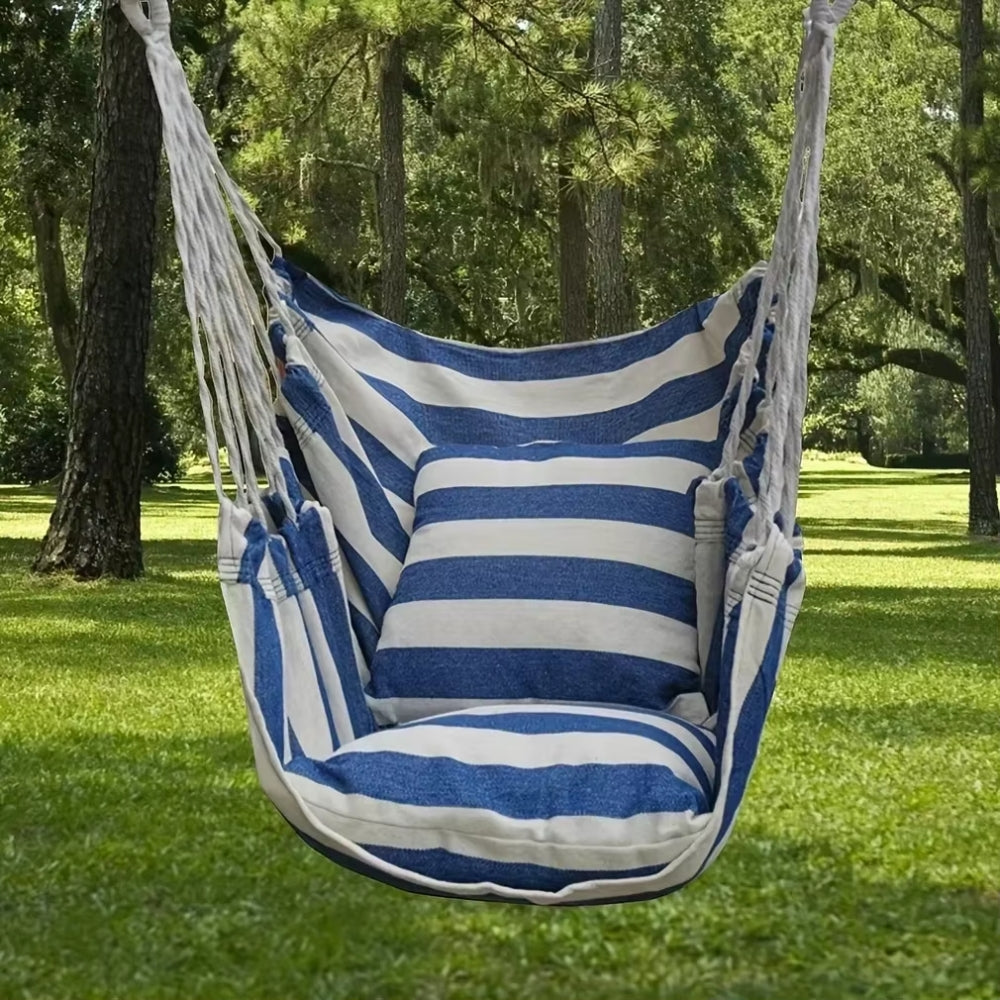 Outdoor Hammock Chair Canvas Swing Chair No Pillow Or Cushion Hammock_0