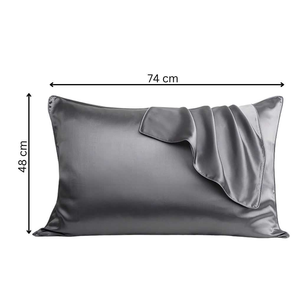 2Pcs Mulberry Silk Standard Pillow Case Slip Protector Genuine_14